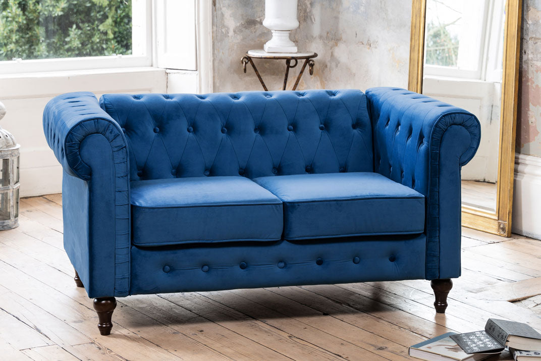 Cowick 3+2 Velvet Chesterfield Sofa Set