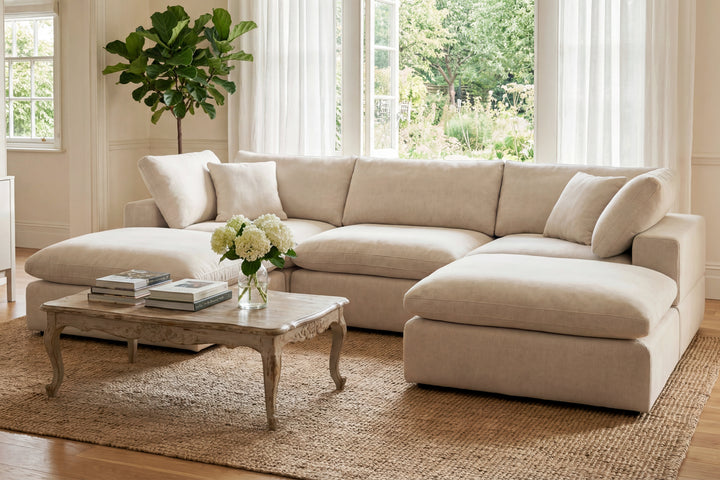 Livingstone 5-Piece 3 Seat U-Shaped Modular Corner Sofa