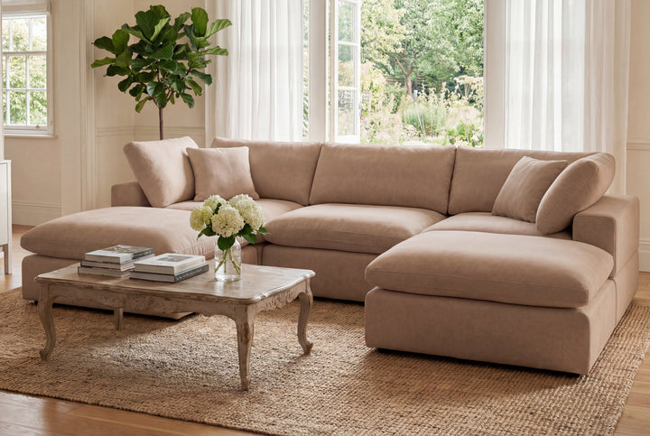 Livingstone 5-Piece 3 Seat U-Shaped Modular Corner Sofa