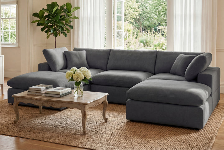 Livingstone 5-Piece 3 Seat U-Shaped Modular Corner Sofa