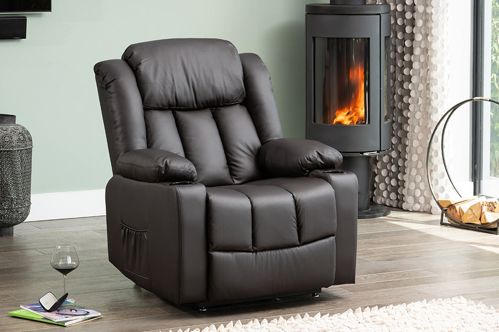 Rufus Electric Riser Recliner with Massage and Heat – Next Day Sofas