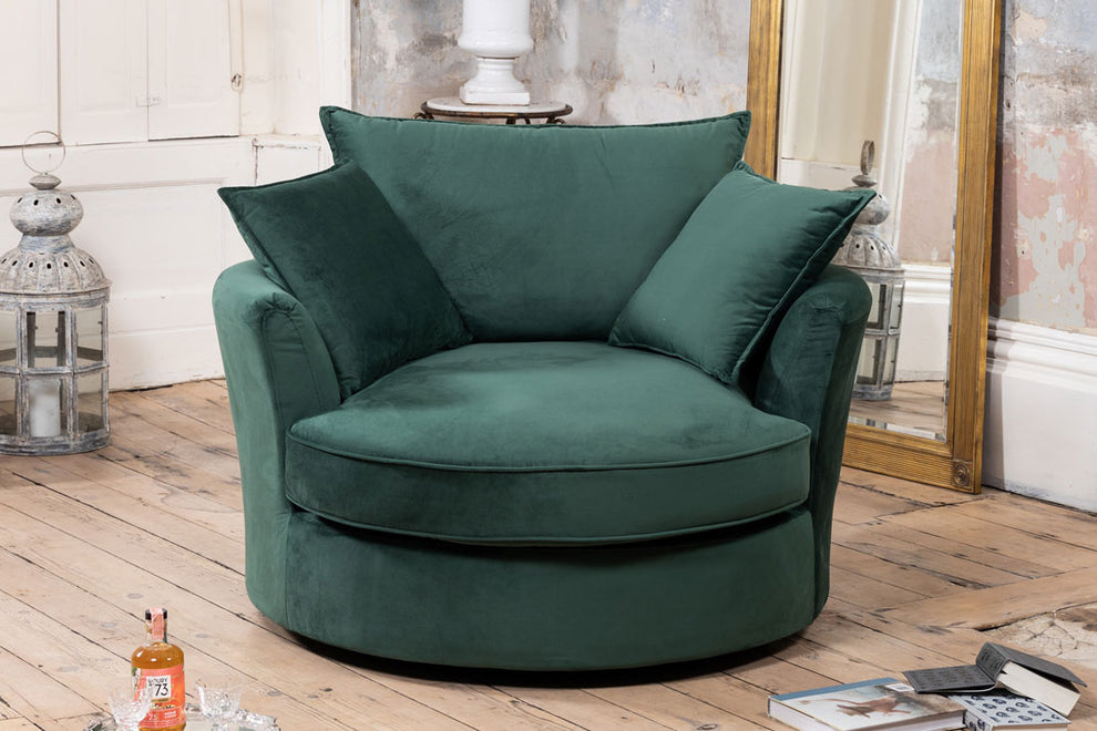 Juno velvet cuddle chair – Next Day Sofas